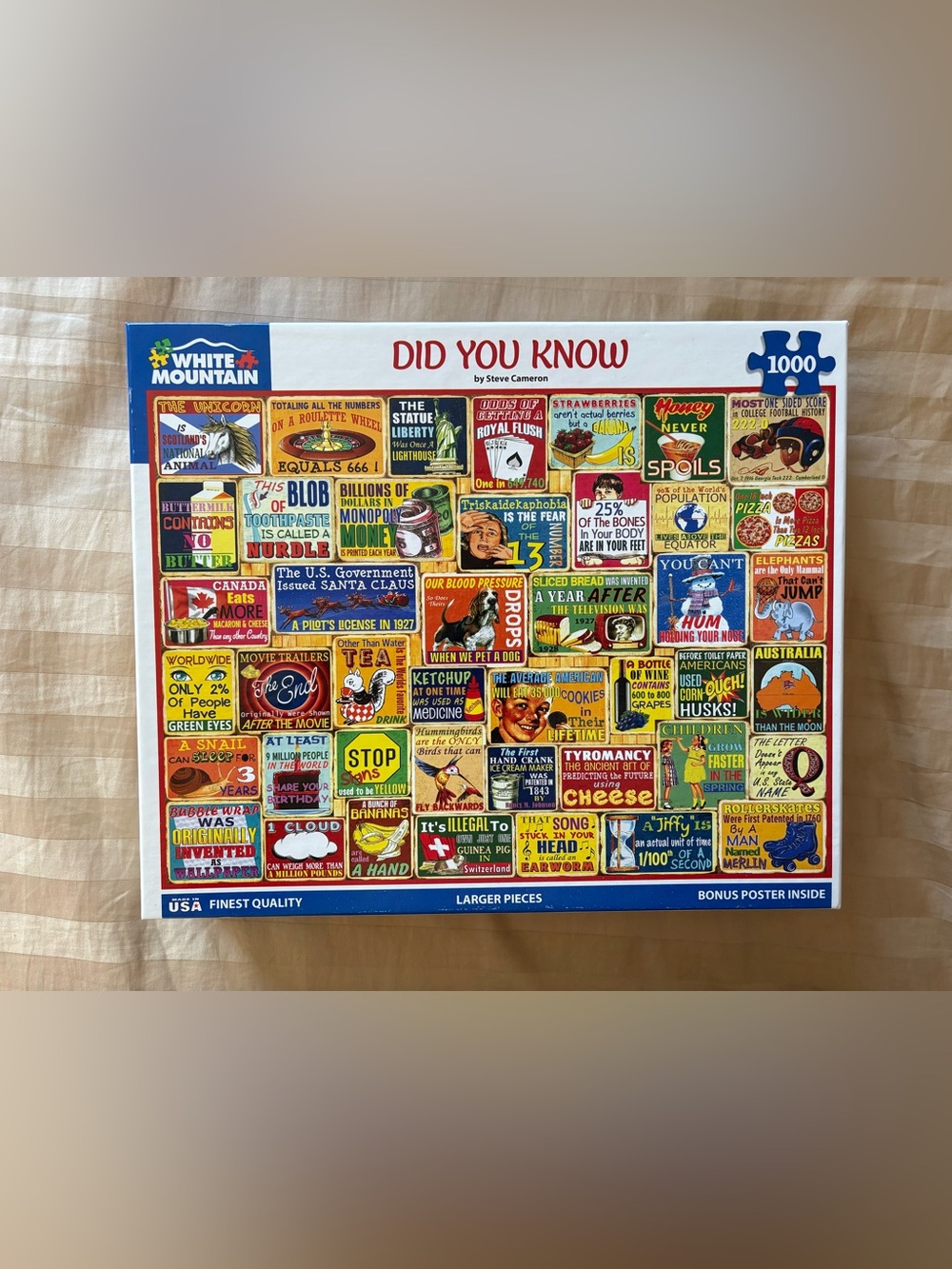 White Mountain 'Did You Know' 1000-Piece Puzzle